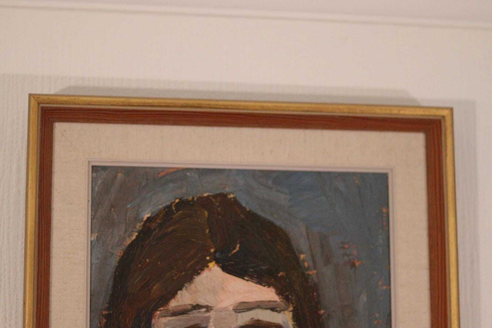 Art Original Swedish Oil On Canvas – “Gaze Beyond The Canvas” By Björn Gidstam – Signed & Framed – 54.5 × 38.5 Cm (21.5" × 15.2") photo