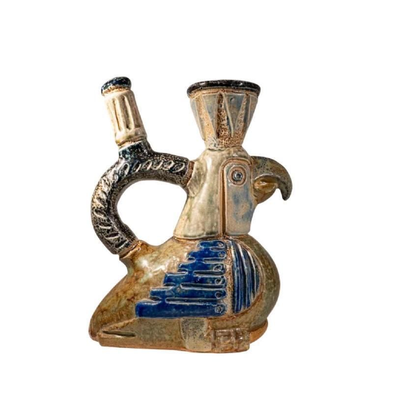 Vase In Stoneware Ceramic By Jules Guerin Bouffioulx, 1950s