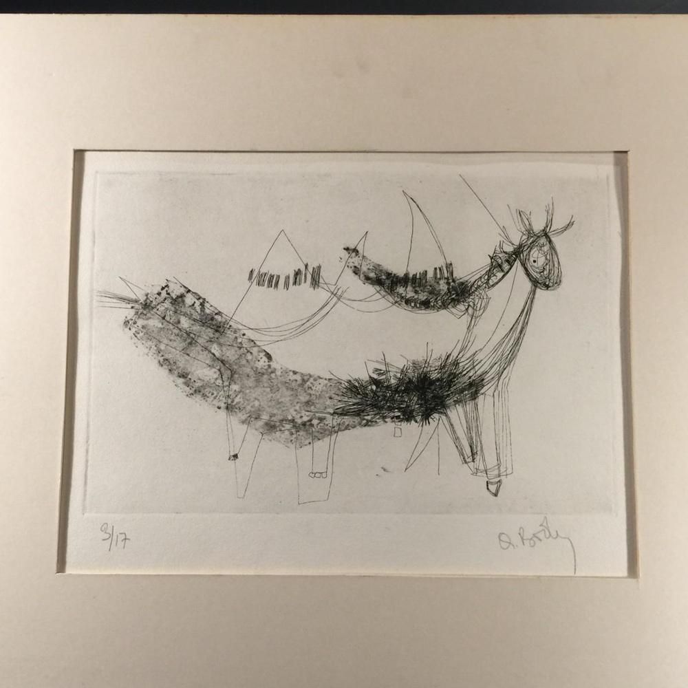 Anne Body, Anonyme Of The 20th Century, Engraving, 1965 photo furniture