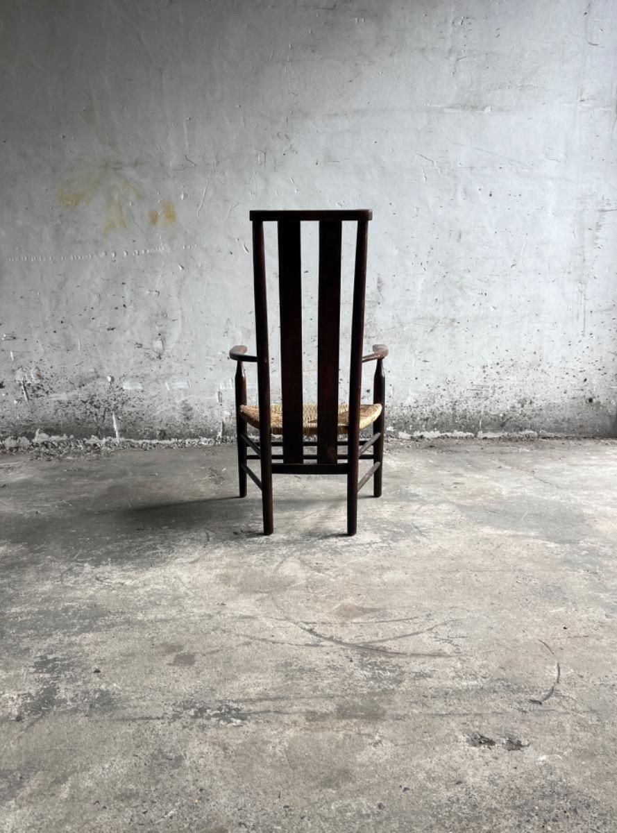 photo buy Vintage Arts And Crafts Chair With Rush Seat