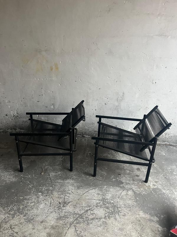 Spaghetti Lounge Chairs By Giandomenico Belotti For Cmp Padova, 1980s, Set Of 2 photo vinterior