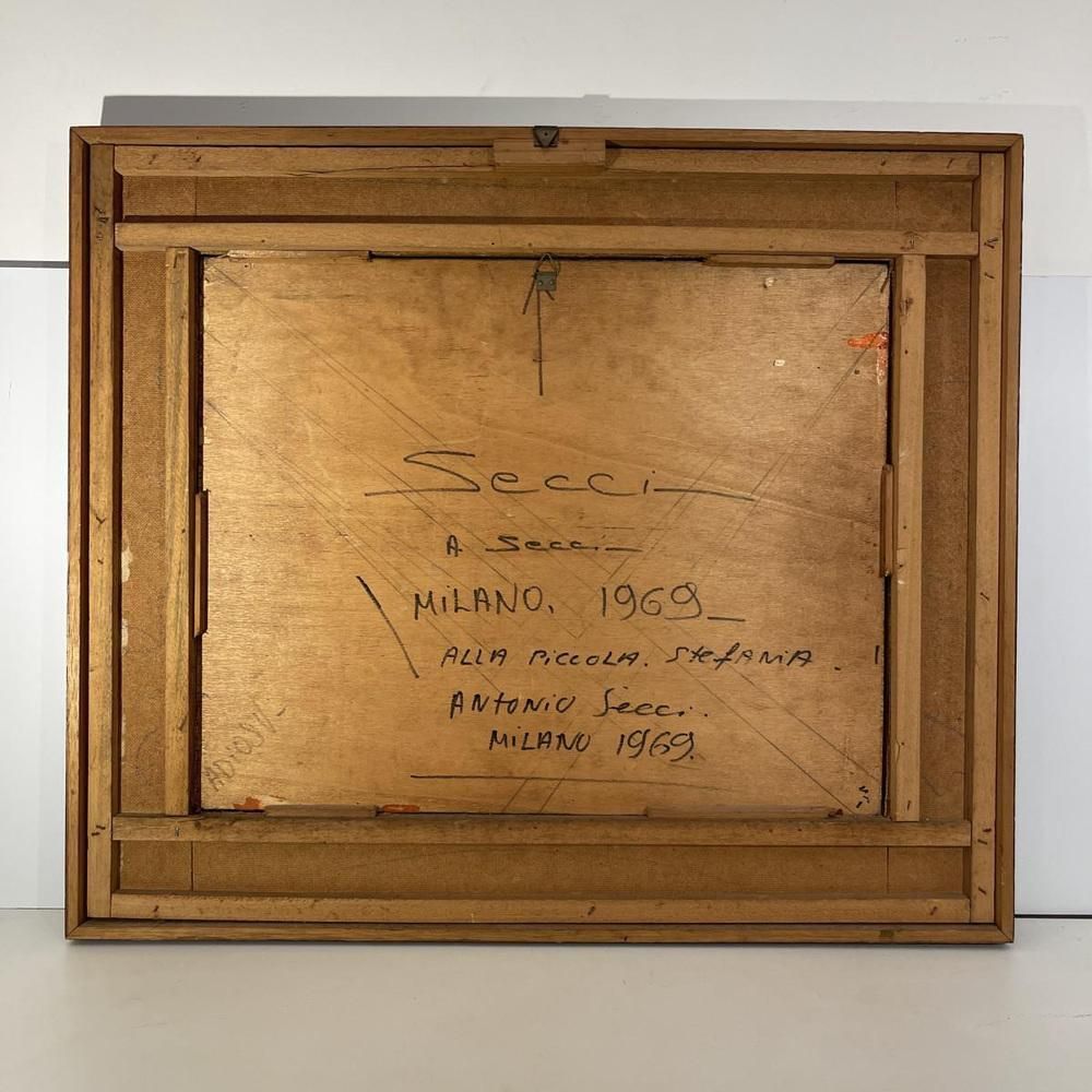 photo furniture Antonio Secci, Brutalistische Abstracte Compositie, Mixed Media Op Paneel, 1969