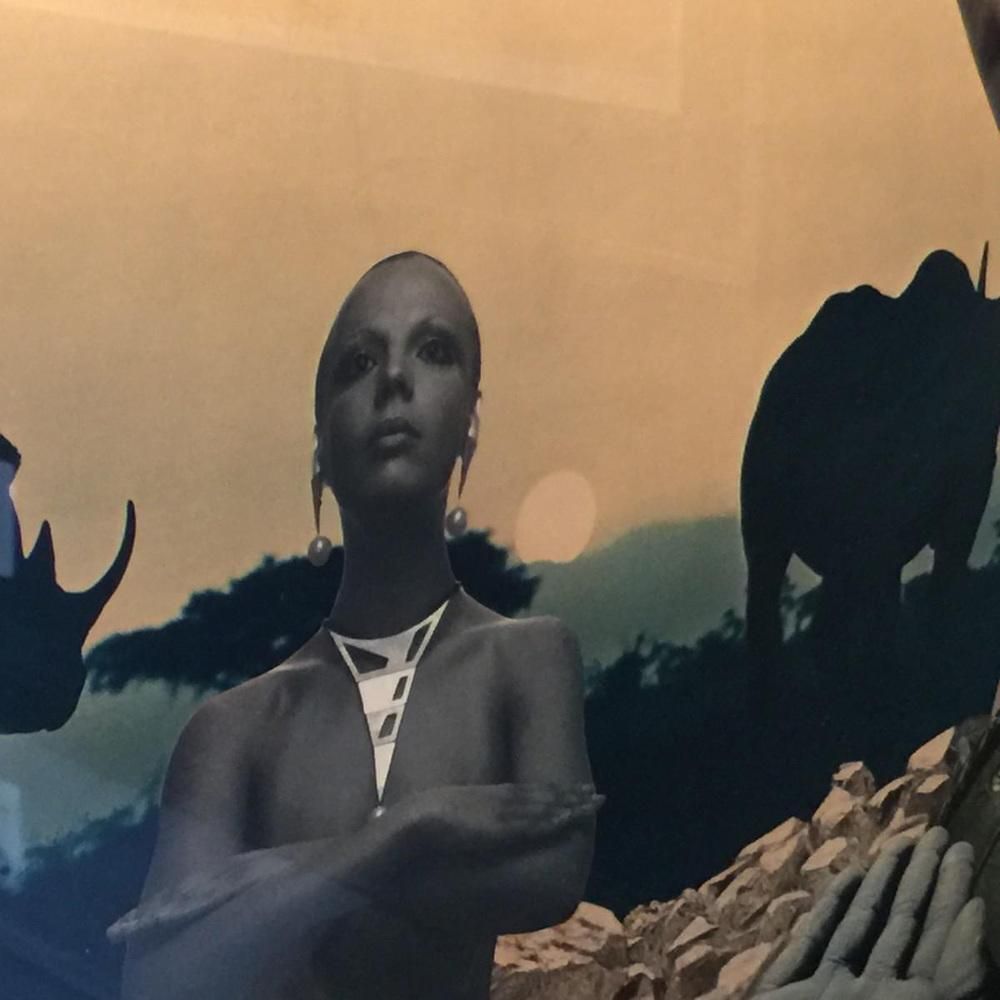 Naar Carlos De Radzitzky, Surrealistische Compositie, Jaren 1960, Papiercollage photo furniture