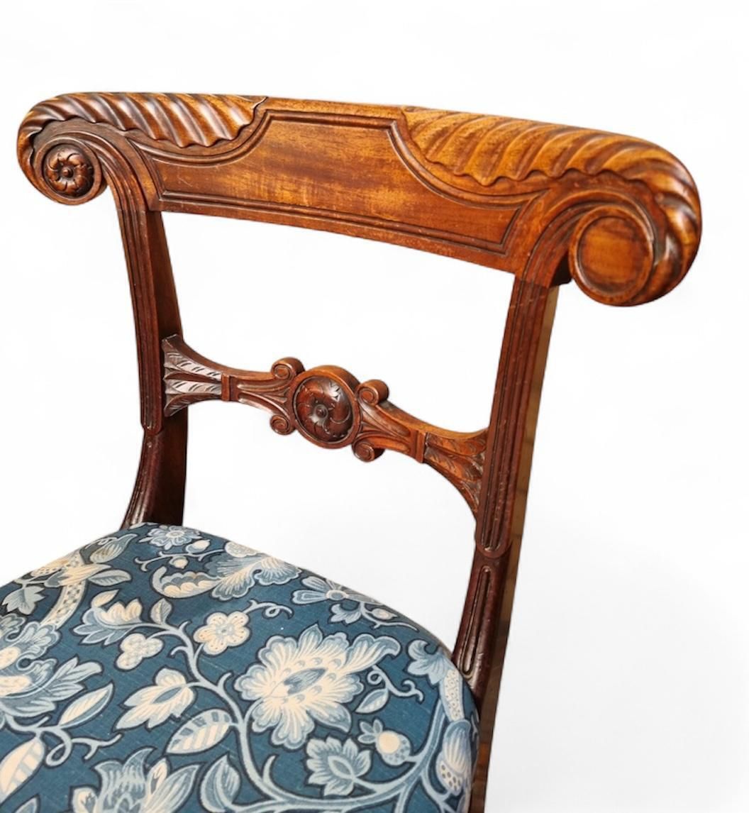 Antique Regency Mahogany Carved Bar Back Chair / C.1820 / Free Delivery photo vinterior