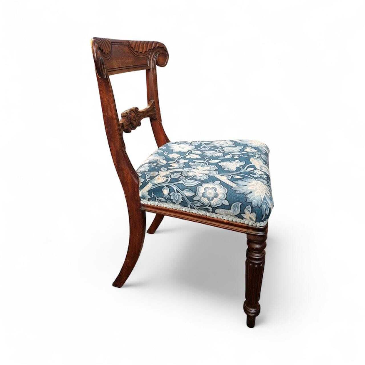 Antique Regency Mahogany Carved Bar Back Chair / C.1820 / Free Delivery photo buy