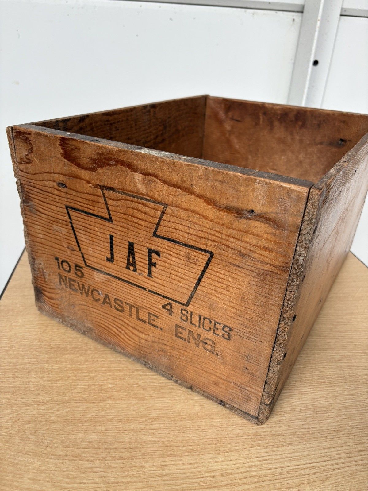 Vintage Antique Old Rustic Pineapple Crate Storage Box photo vinterior