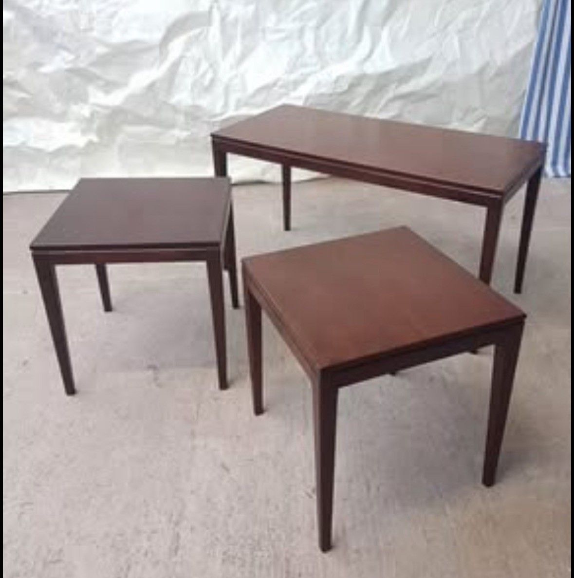 Vtg Mid Century Nesting Side Occasional Nest Of Tables Coffee Table photo furniture