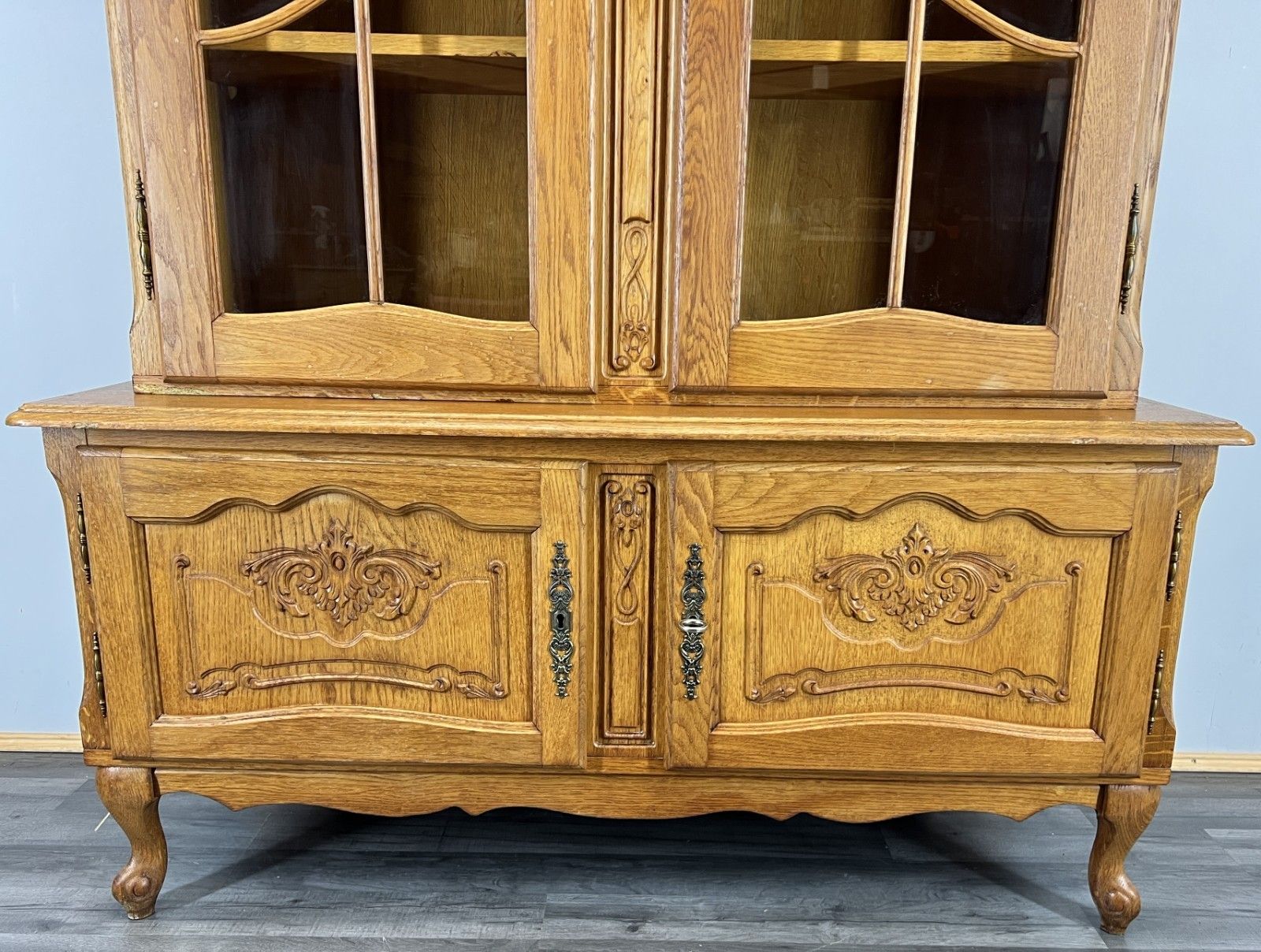 Bookcase Vintage French Louis XIV Style Display Cabinet Sideboard Lot 4479 photo buy