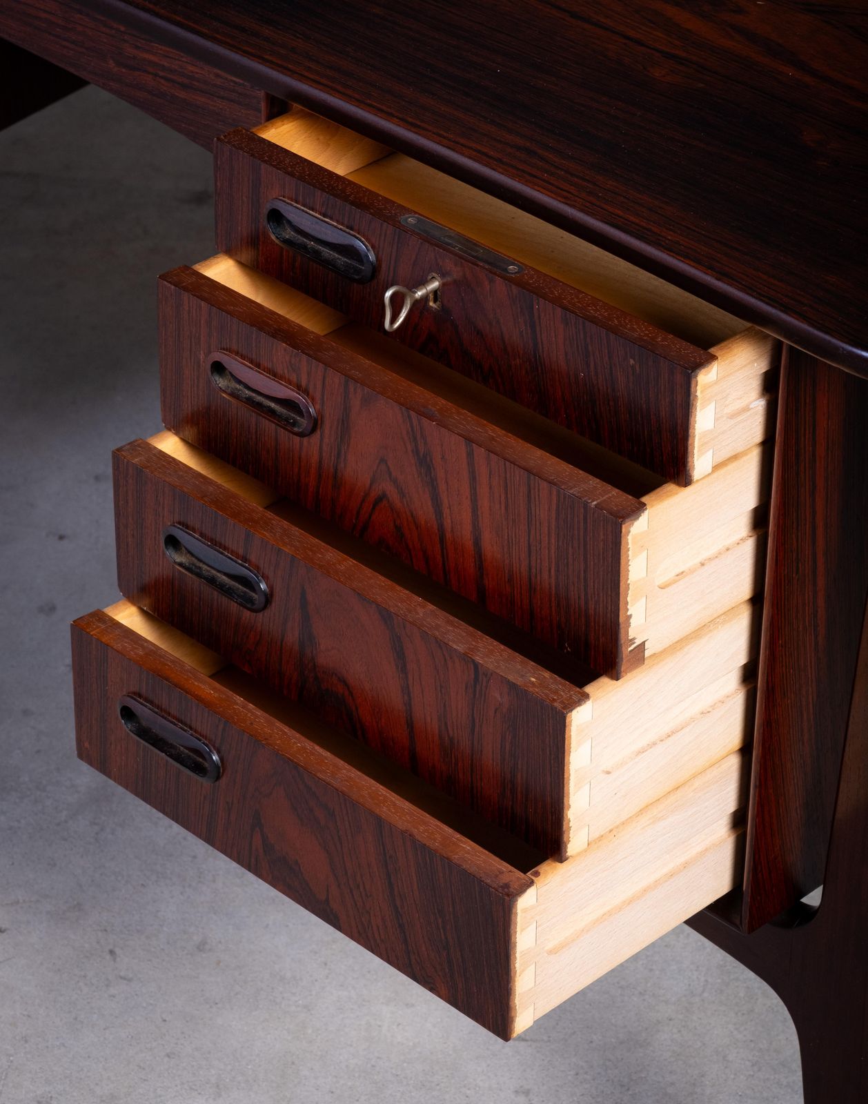 Rosewood Desk By Svend Aage Madsen For H.P. Hansen, 1960s photo buy