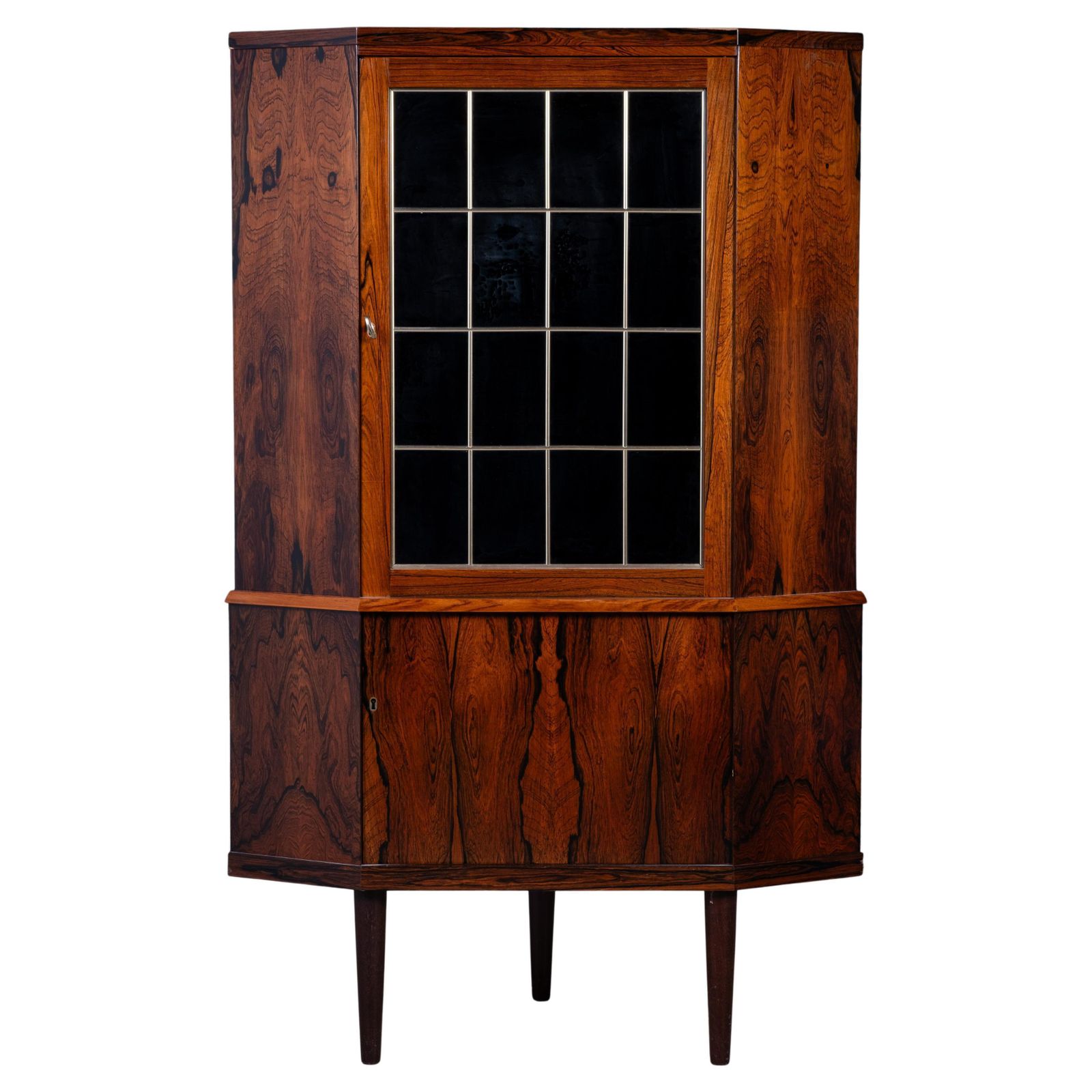 Danish Mid Century Rosewood Corner Cabinet / Bar Cabinet, 1960s