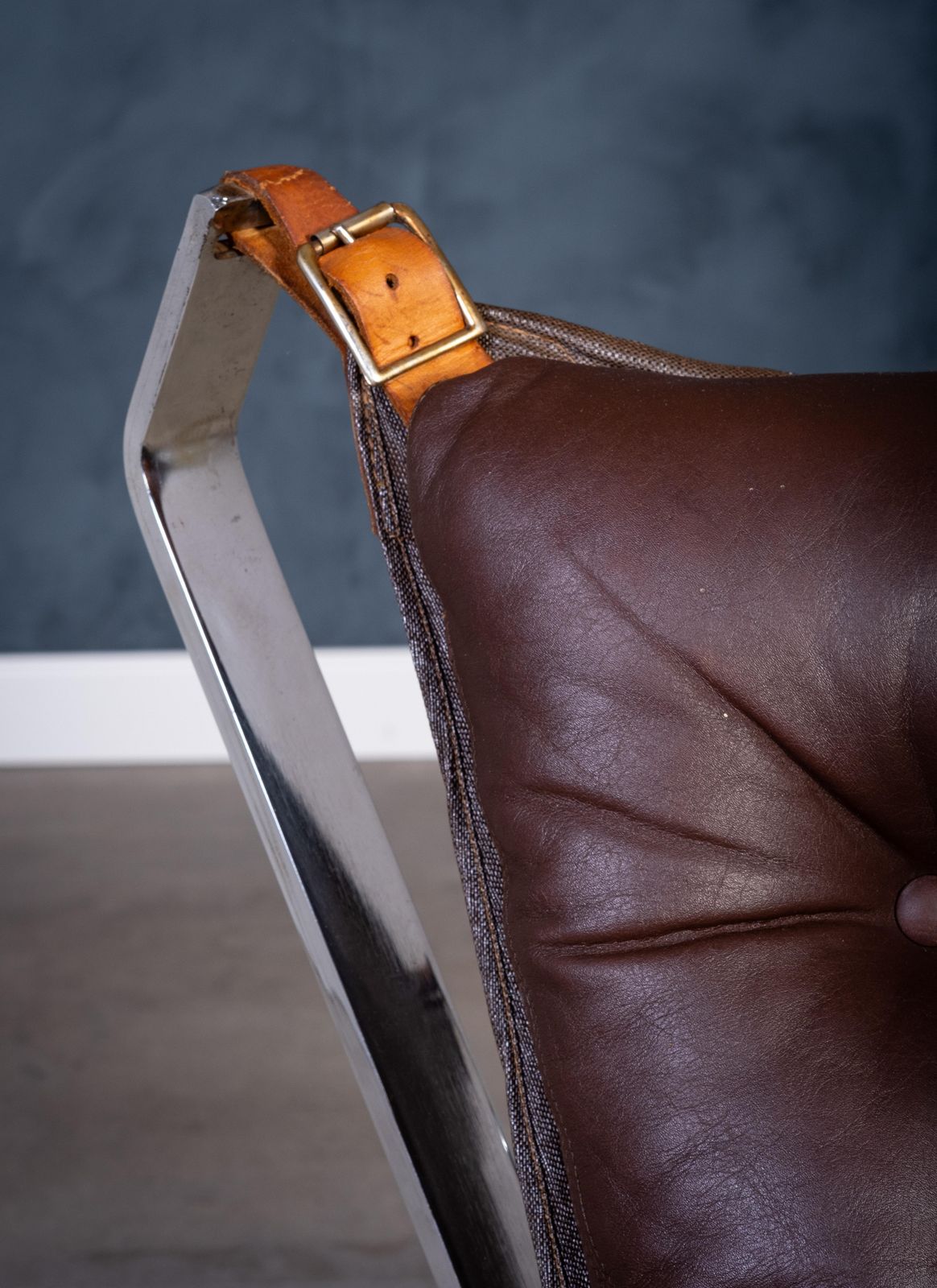 3569.0 Pair Of 'Superstar' Leather Armchairs With Steel Frame, 1970s photo