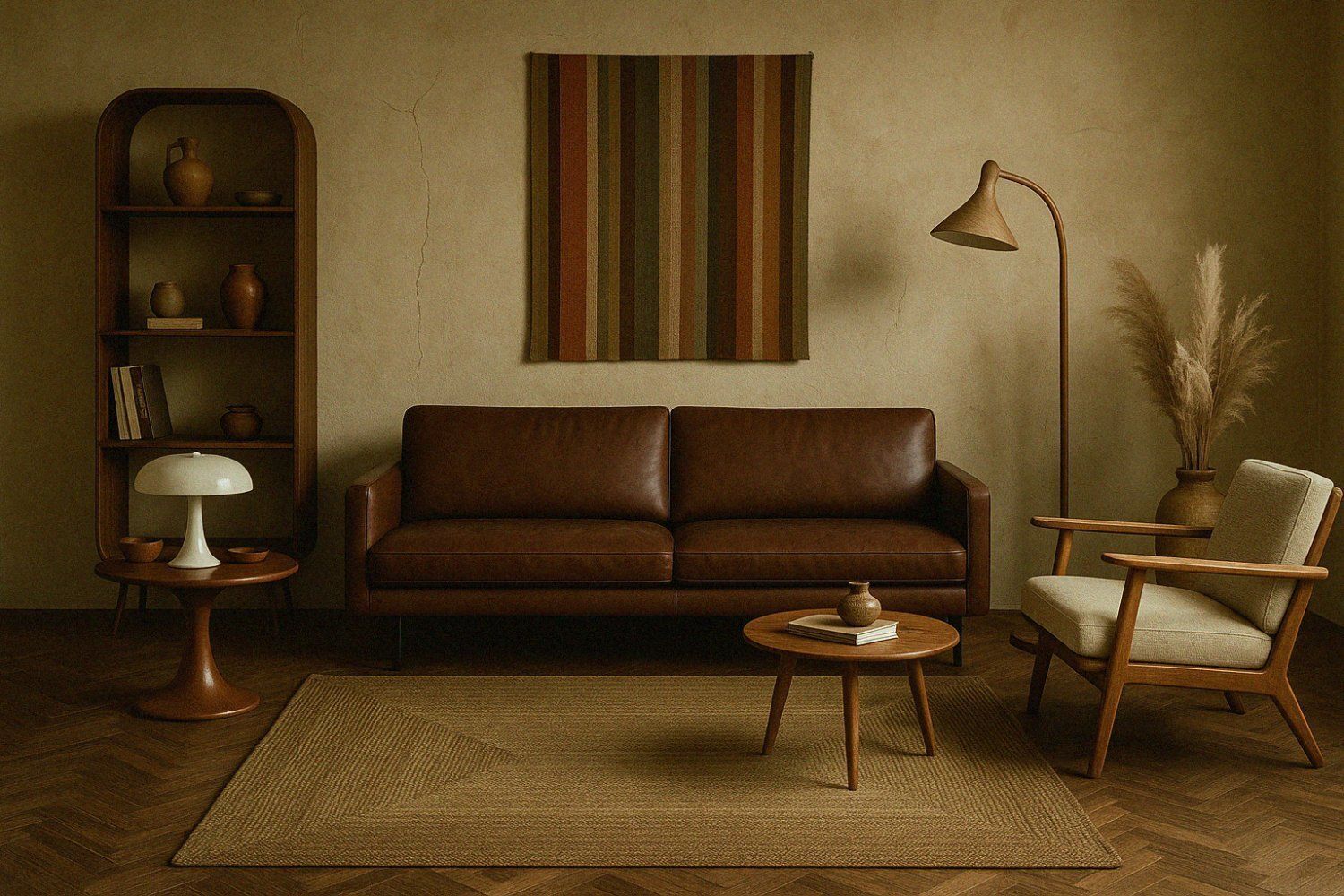 1779.0 Vintage Indian Brown Flatwoven Jute Rug, 1970s photo