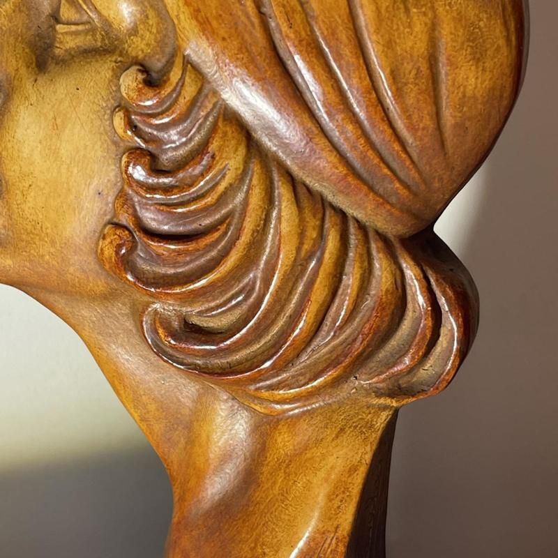 Terracotta Profile Of A Garçonne Woman By Antonio Banchelli, 1925 photo Art