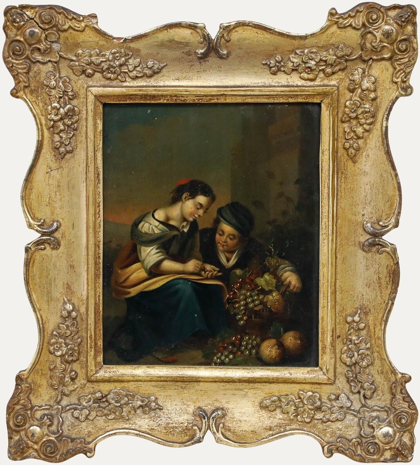 After Bartolome Esteban Murillo (1618 1682) Oil, The Little Fruit Seller