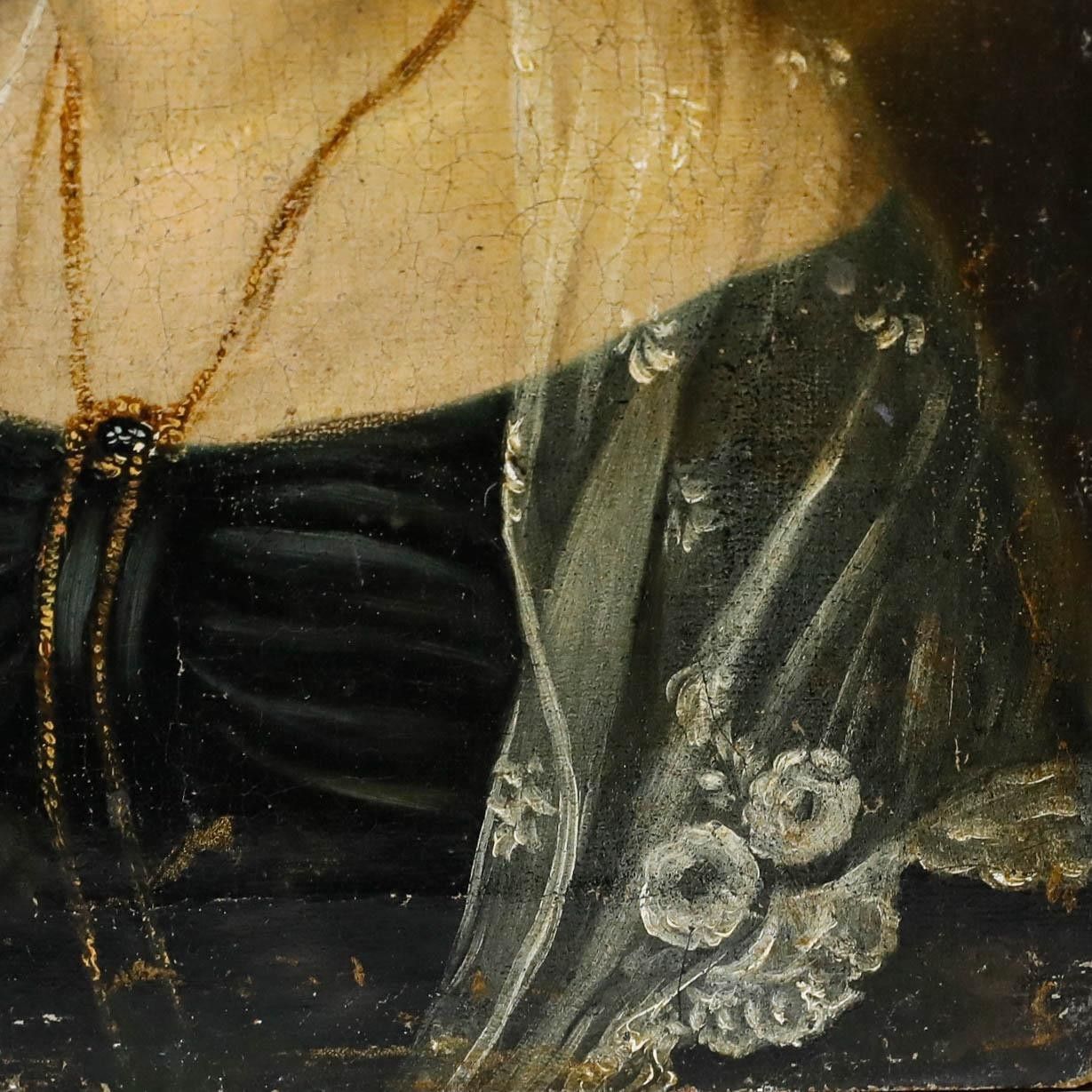Biedermeier Early 19th Century Oil Princess Of Brandenstein photo Art