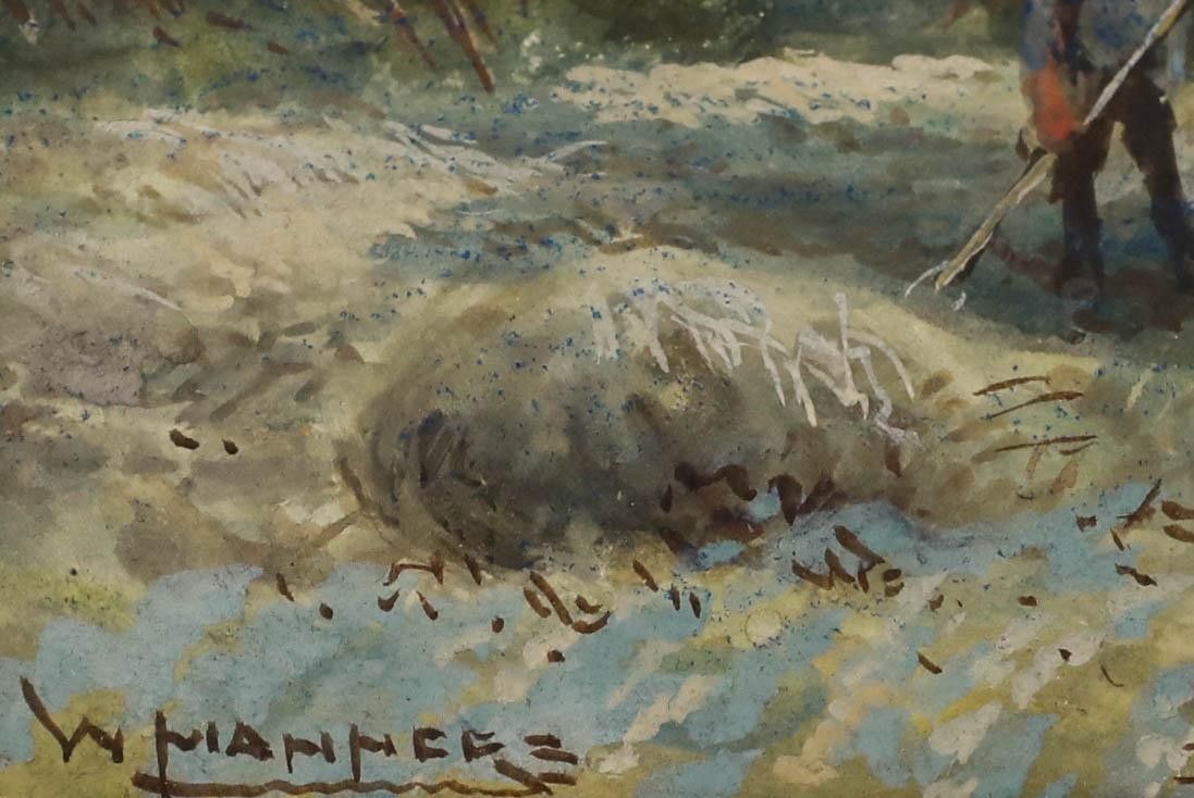 William Manners Rba (1860 1930)  Watercolour, Haymaking Near The Langdale Pikes photo vinterior