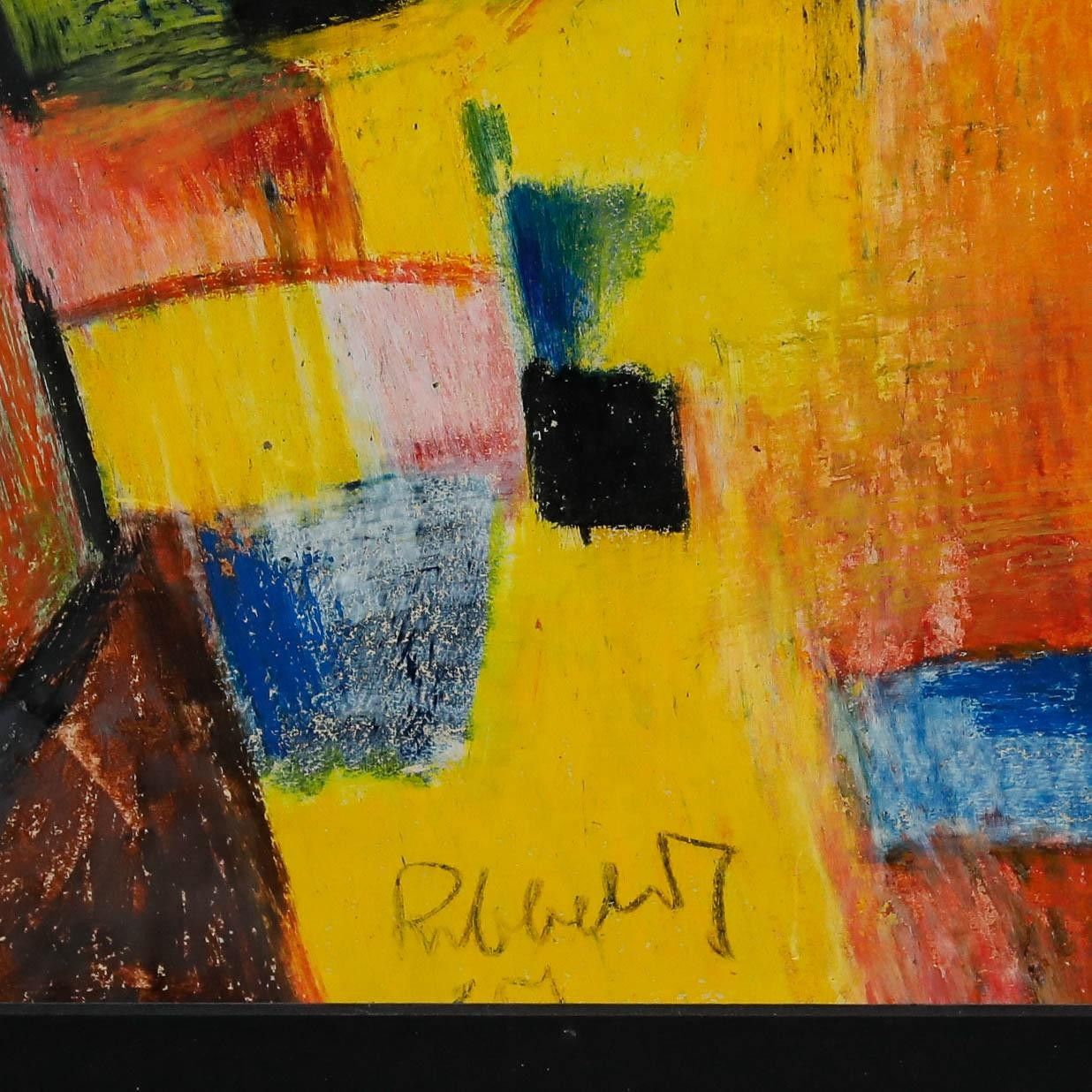 Dirkjan Ribbeling (1932 2013) Mid 20th Century Pastel, Movement photo vinterior