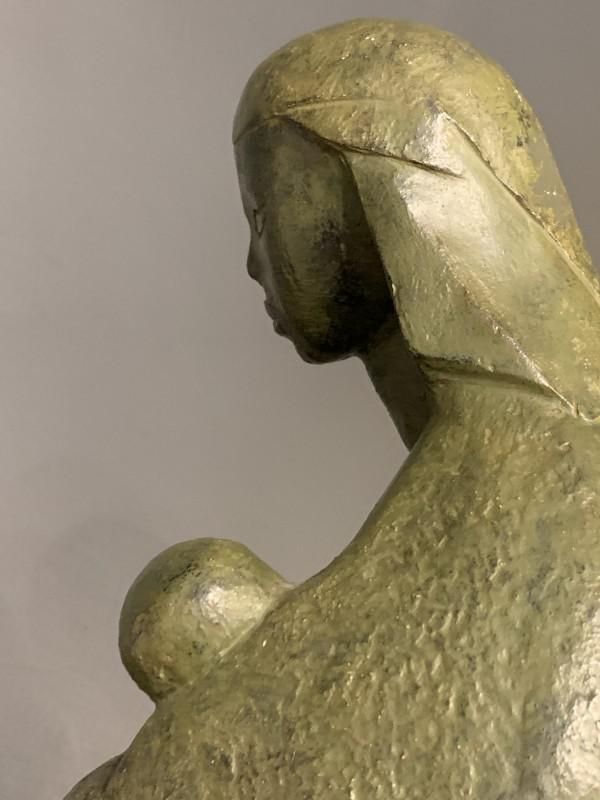 Paul Baeke, Modernist Art Deco Maternity Woman & Child, 1958, Concrete photo Art