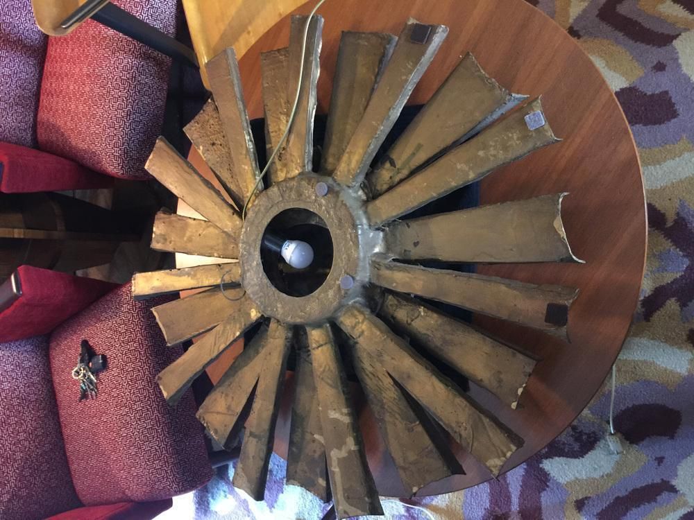 Grote Sunburst Wandsculptuur / Lamp, Brutalist Stijl, Resin Polyester, Jaren 1970 photo for sale