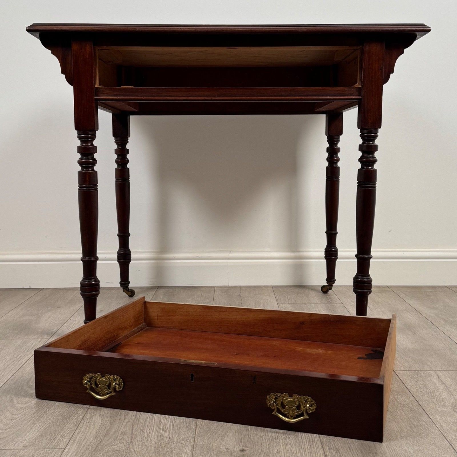 photo for sale Antique 20th Century Good Quality Writing Table In Mahogany