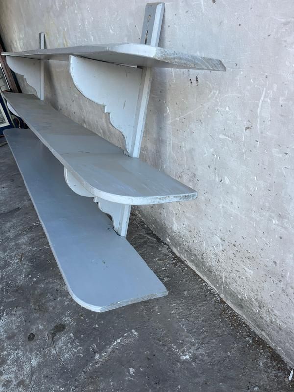 Antique French Industrial Style Wall Rack photo Furniture