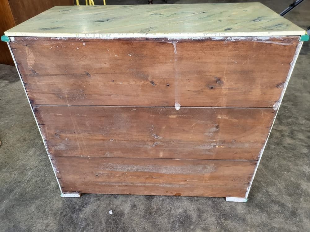 photo for sale Antique Victorian Painted Small Low Chest Of Drawers