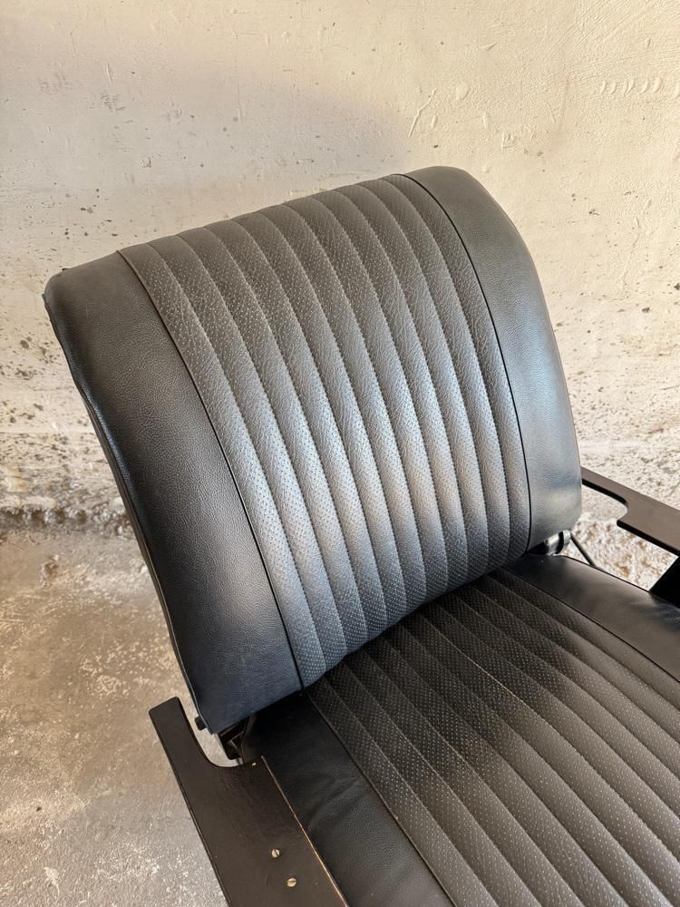 Vintage Racing Chair In Black Imitation Leather photo vintage