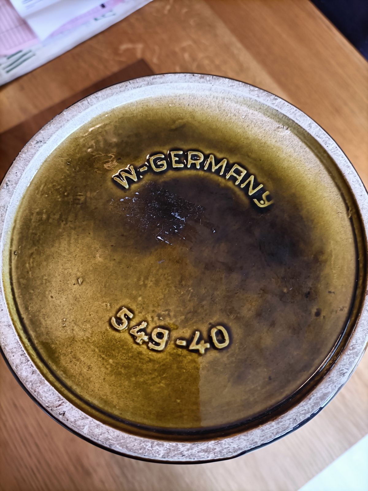 West German Vase, Olive  Green 1960 70s. From Keramik photo Home Decor
