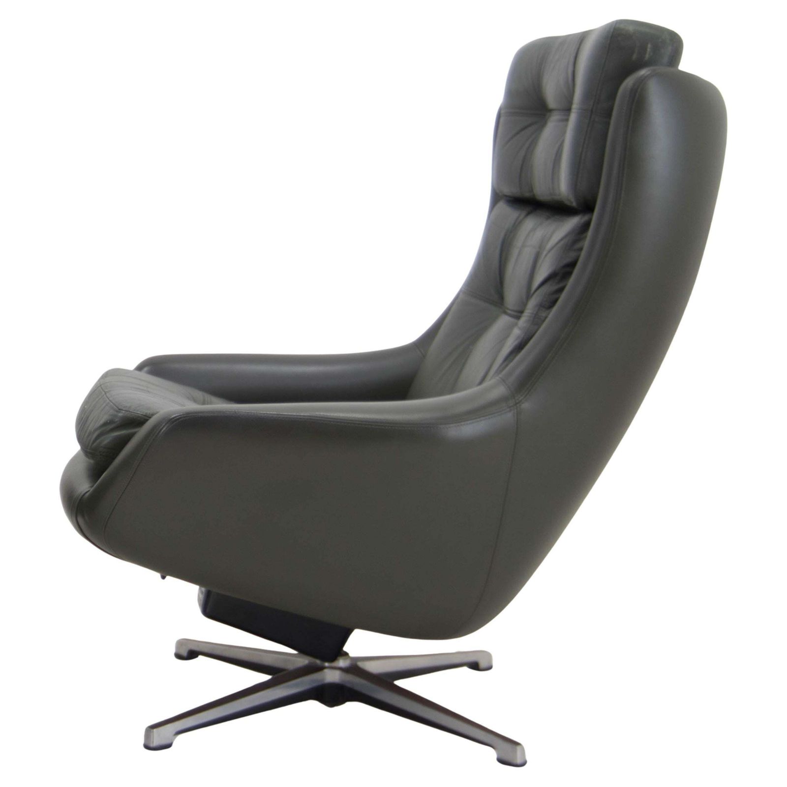 Midcentury Swivel Rocking Armchair, Peem, Finland, 1970s