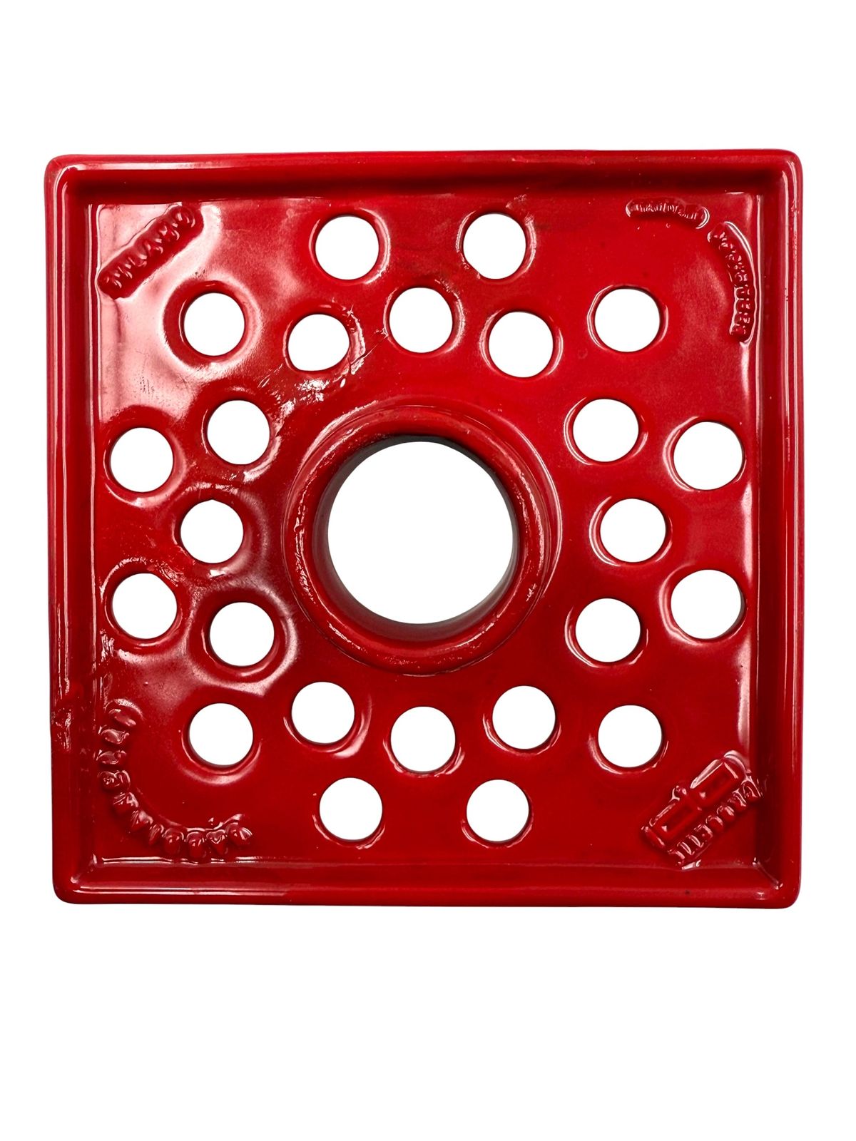 photo vintage Space Age Red Ceramic Ashtray, Studio Opi, Gabbianelli Italy Ca. 1970