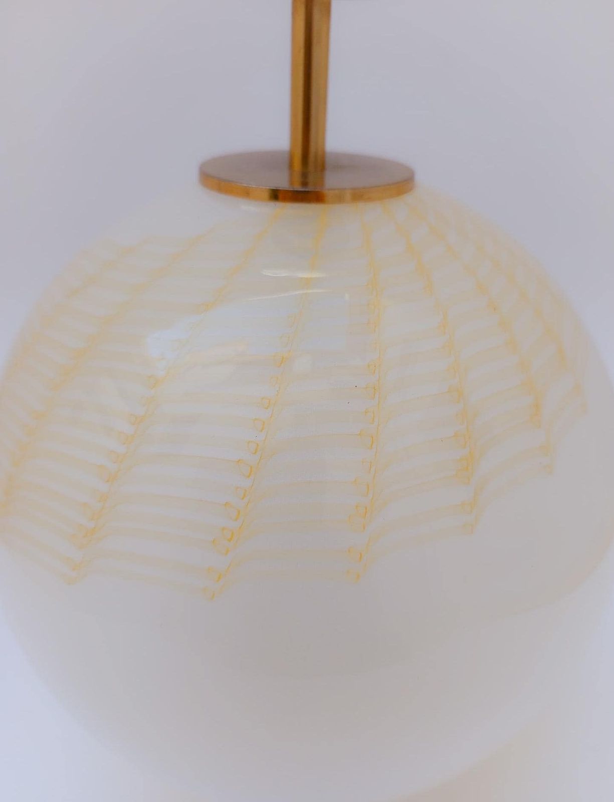 Lampada Da Tavolo La Murrina Sfera In Vetro Beige Giallo Oro Vintage Italian Design photo 298.0