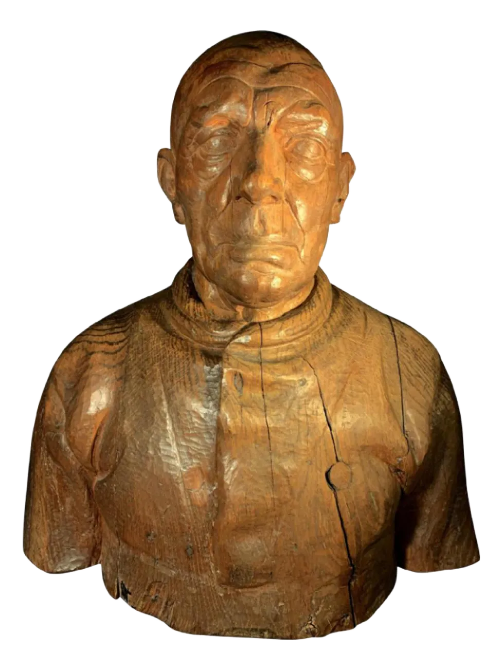 Frans Claessens, Levensgroot Borstbeeld Van Pablo Picasso, Gesneden Hout, Jaren 1930