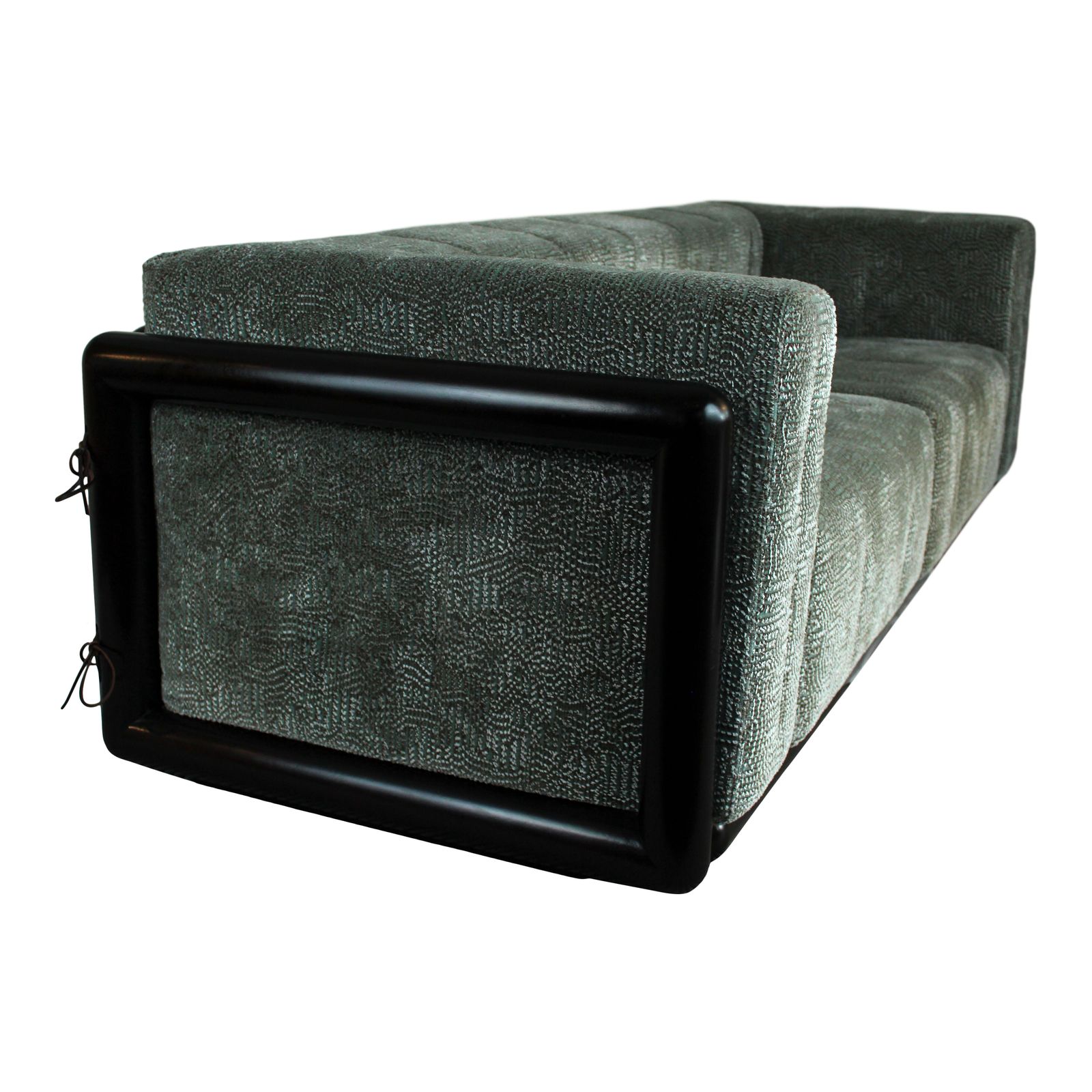 Carlo Scarpa Cornaro Sofa In Iroko Wood And Jacquard Velvet For Studio Simon, 1974 photo Furniture