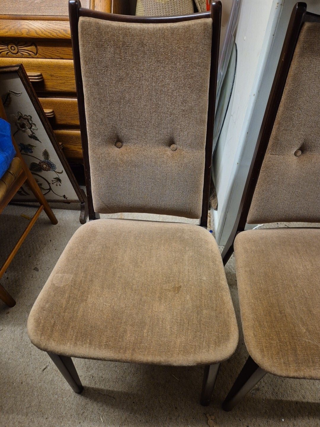 Pair Of Vintage, Mid Century Dining Chairs photo vintage
