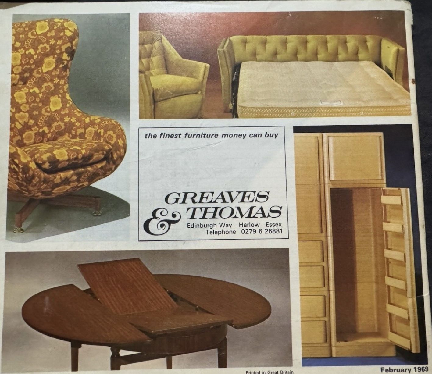 350.0 Set Of Four Greaves & Thomas Teak Dining Chairs. Produced London 1950s. photo