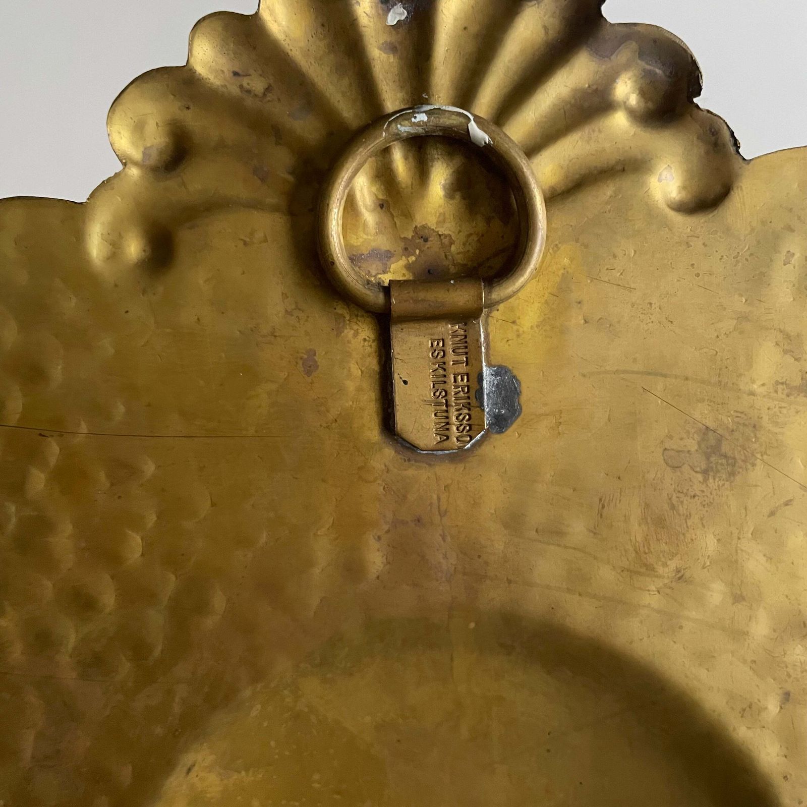 Pair Of Swedish Brass Sconces By Knut Eriksson, Eskilstuna photo vintage