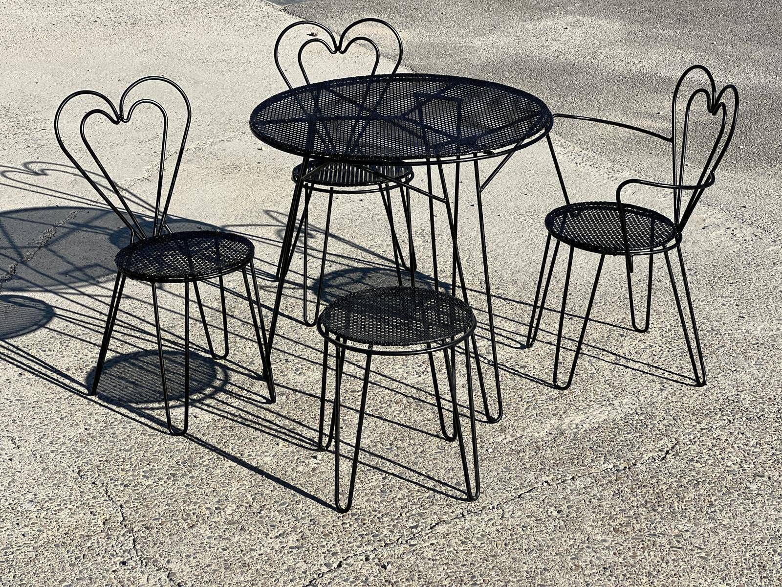 Mathieu Matégot Garden Furniture In Wrought Iron 1950 photo furniture