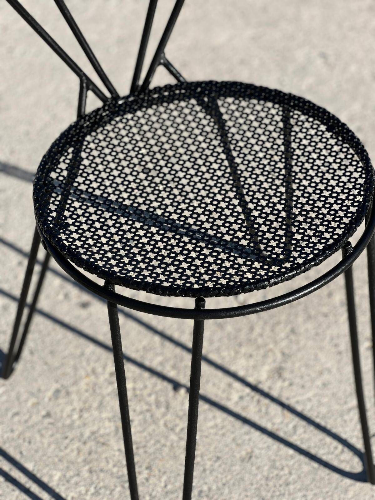 photo furniture Mathieu Matégot Garden Furniture In Wrought Iron 1950