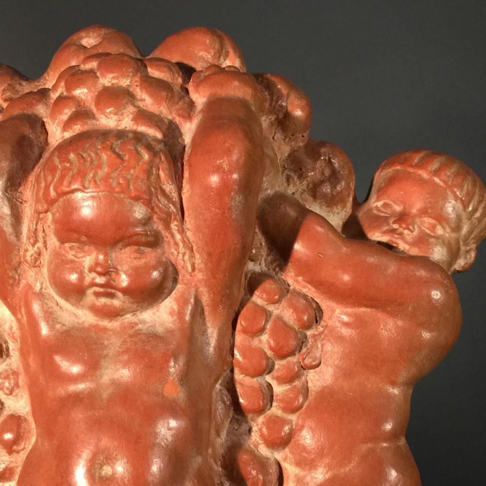 Joseph Witterwulghe  Art Deco Abundance And Putti Sculpture 1925 Terracotta photo furniture
