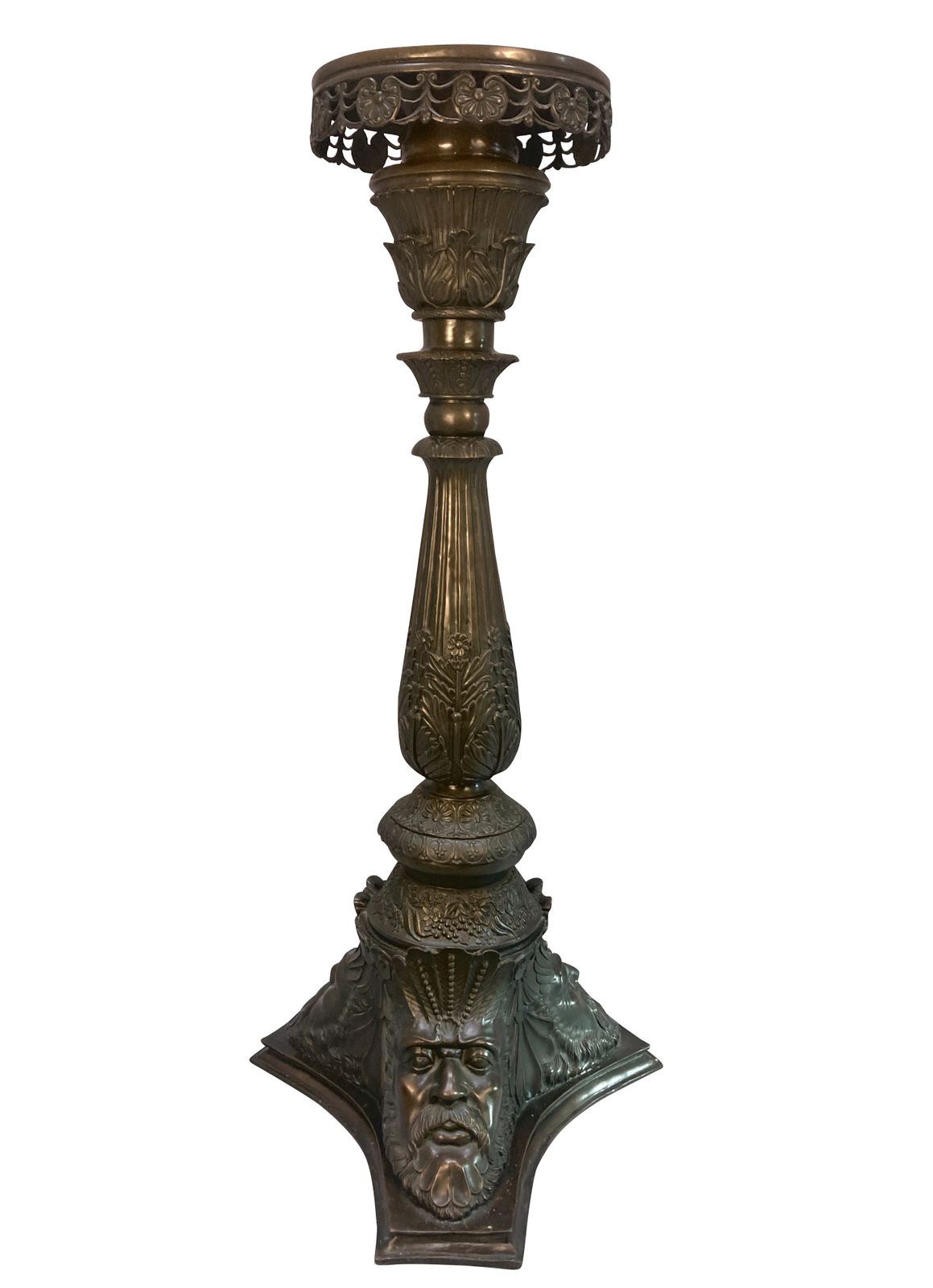 A Pair Of Large Venetian Bronze Torchere Pedestals photo 16520.0