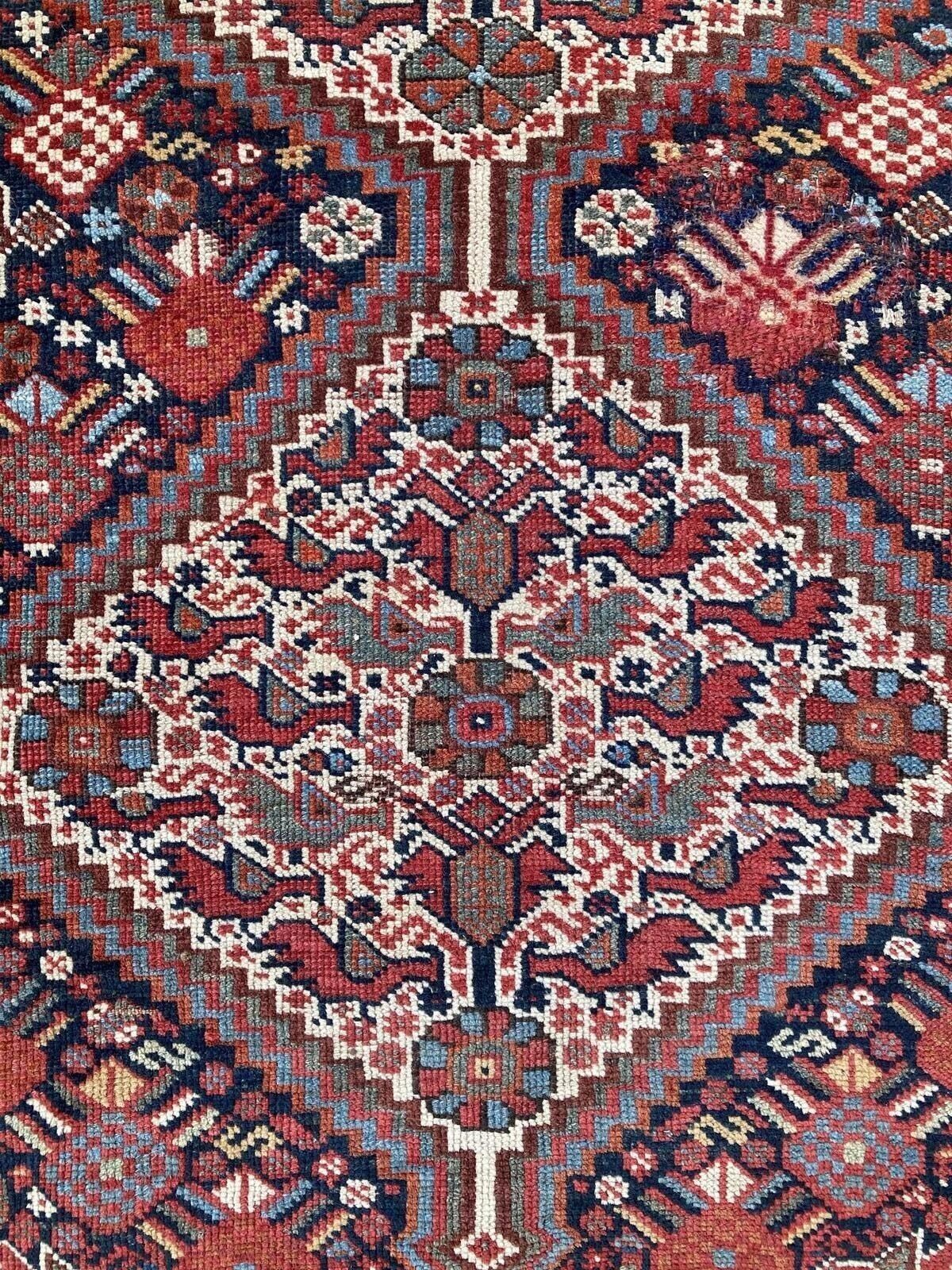 Textiles Antique Khamseh Rug 1.78m X 1.45m photo