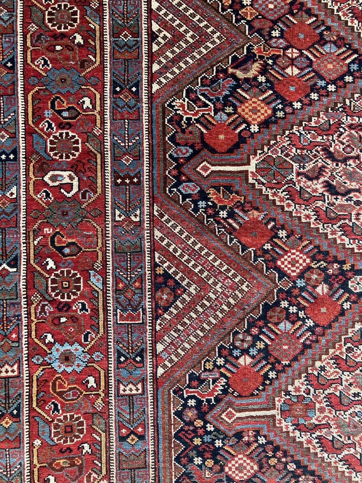 photo buy Antique Khamseh Rug 1.78m X 1.45m