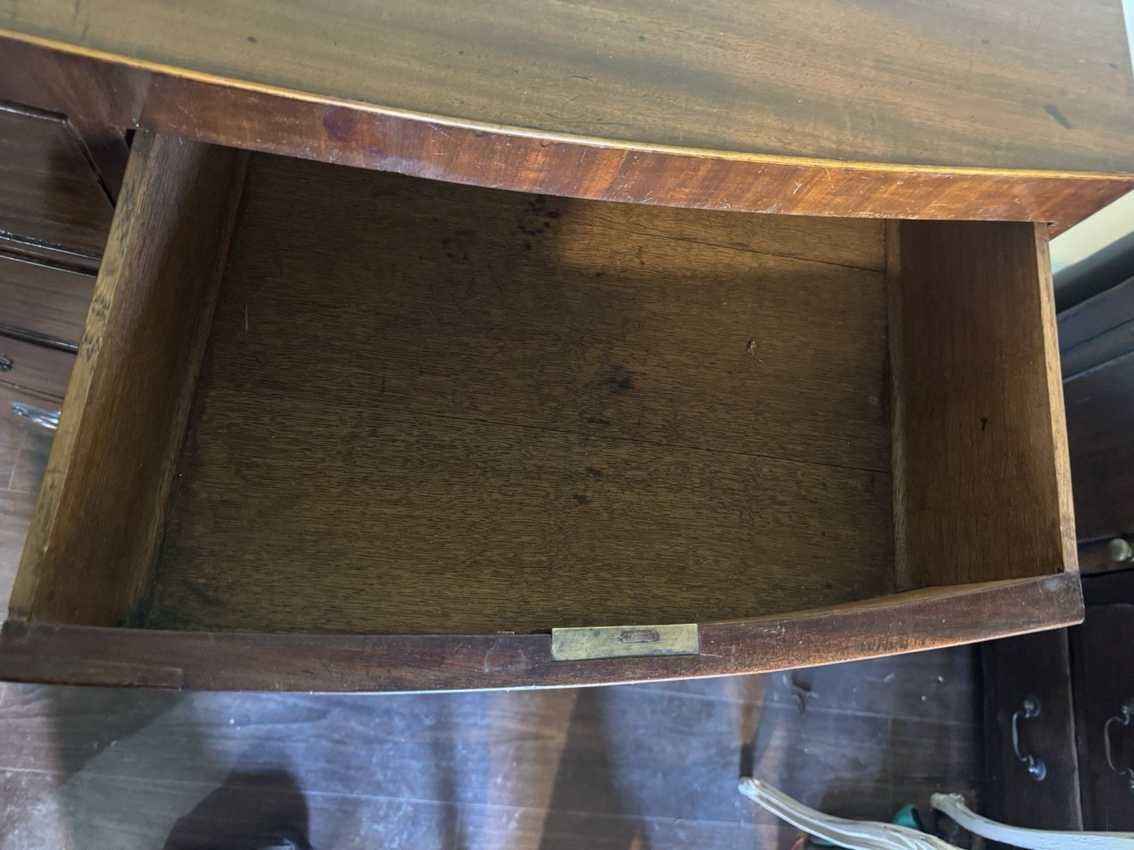 photo for sale 19th Century Mahogany Bow Fronted Chest Of Drawers