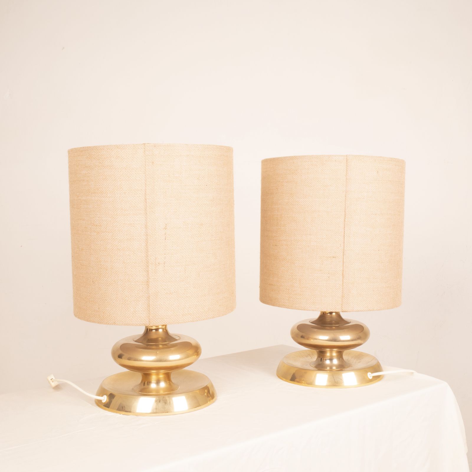 Pair Of C 363 Lamps, 24k Gold Edition, Italy Lights, 1970 photo furniture