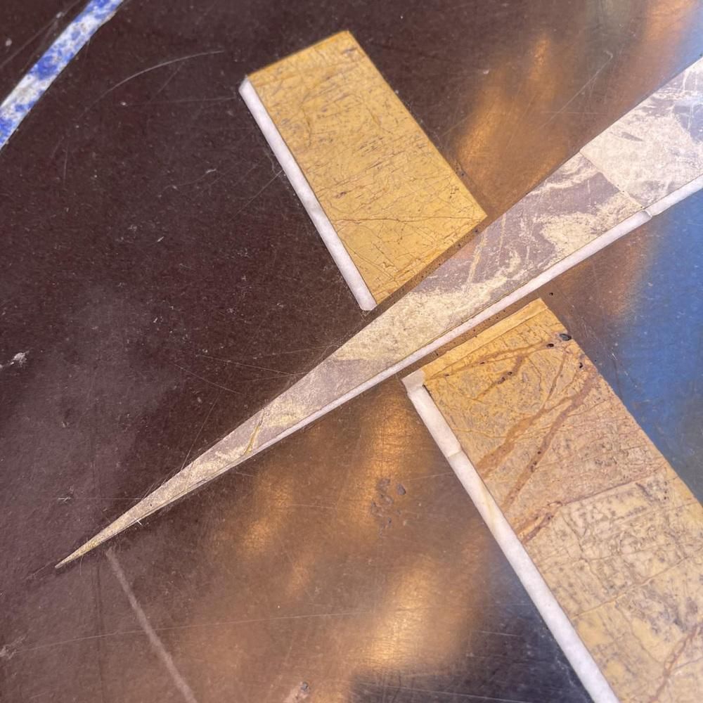 Large Table Top With Lapis Lazuli Marble Inlay, 1960s photo vinterior
