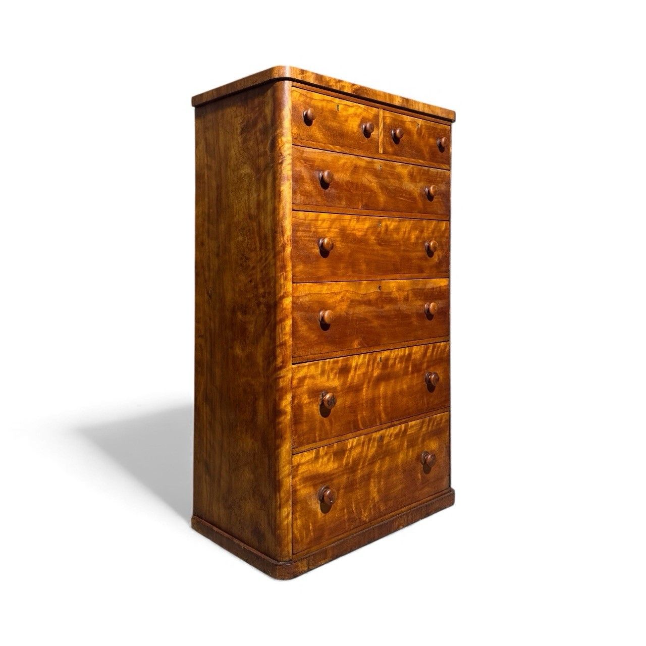 photo vinterior Antique Satin Birch Slim Chest Of Drawers Victorian C1870s Superior Quality
