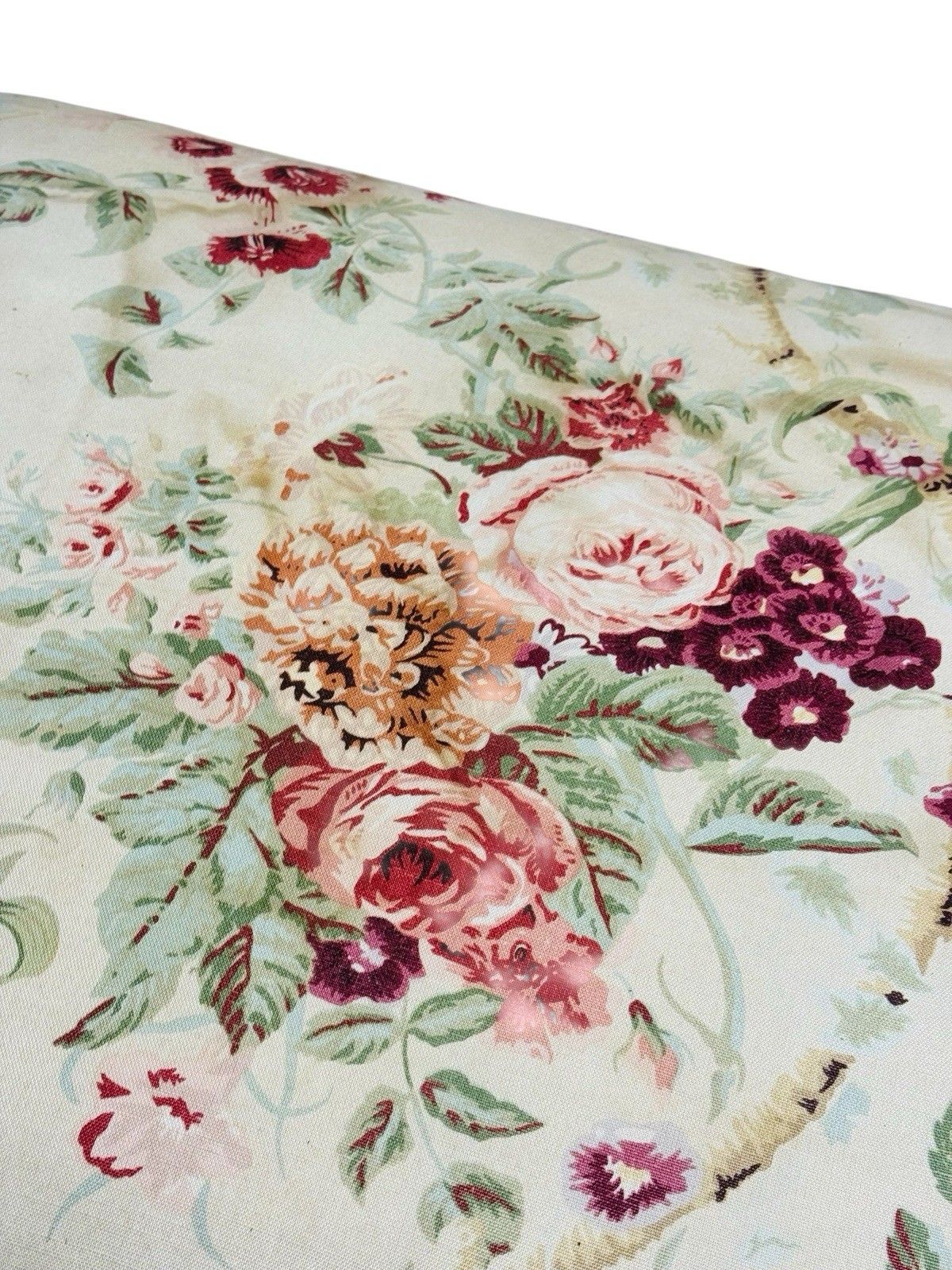 photo for sale Antique Walnut Armchair Crimson Damask Upholstery Art Deco Style Alfred Allen