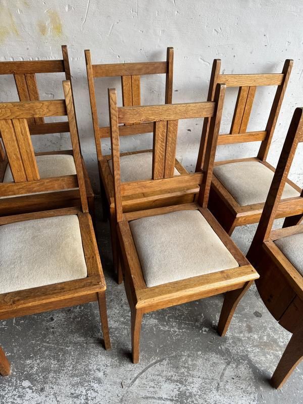 Amsterdamse School Art Deco Dining Chairs, 1920s, Set Of 6 photo for sale
