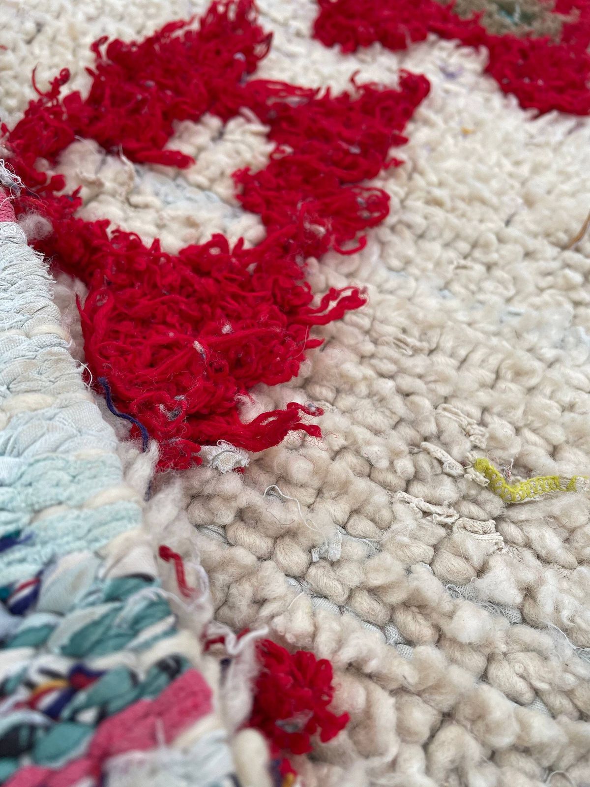Moroccan Berber Beni Ourain Wool Rug Vintage Handmade Berber Rug, Moroccan Rug, Hallway Rug photo buy