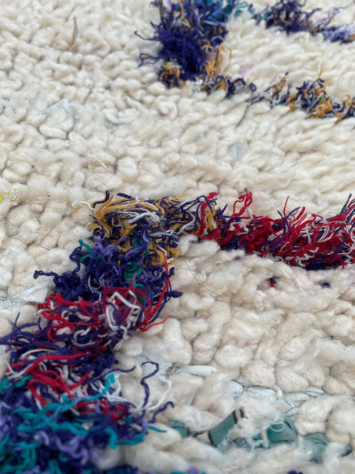 Moroccan Berber Beni Ourain Wool Rug Vintage Handmade Berber Rug, Moroccan Rug, Hallway Rug photo vintage